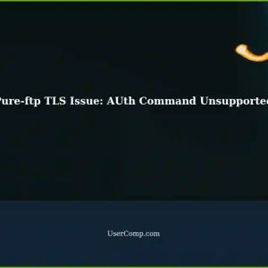 Pure-ftp TLS: AUth Command Unsupported - Solution and Instructions
