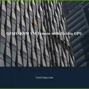 QEMU-KVM: VM Freezing with Nvidia GPU PCI Passthrough