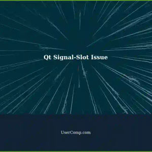Qt Signal-Slot Connection Issue: Runtime Monitor Scale Not Working