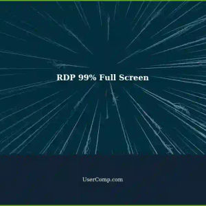 How to Open RDP in 99% Full Screen