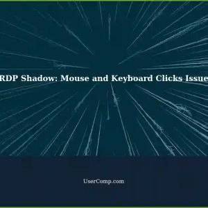 Mouse and Keyboard Clicks Not Working via RDP Shadow with Shadow Application