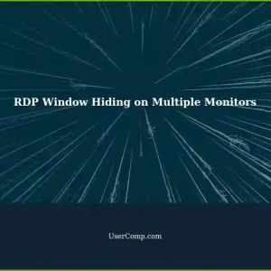 Solving RDP Window Hiding Behind Parent RDP Windows on Multiple Monitors