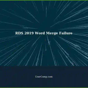 RDS 2019: Published App Calling Microsoft Word Merge Failing
