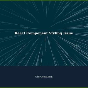React Component with Styling Not Working