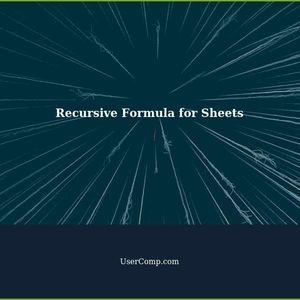 Recursive Formula for Calculating Values from a Column in Sheets