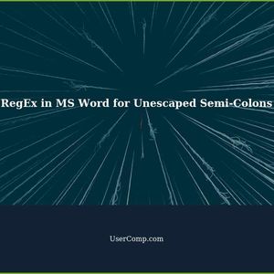 Using RegEx in Microsoft Word Find/Replace for Unescaped Semi-Colons in Index Markers