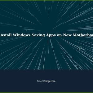 Reinstall Windows Saving Apps on a New Motherboard