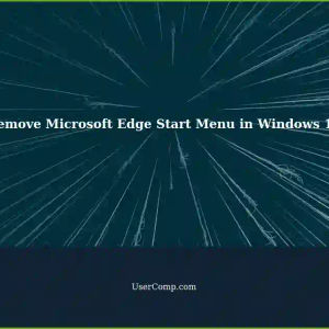 How to Remove 'Microsoft Edge' Entry from Start Menu in Windows 10
