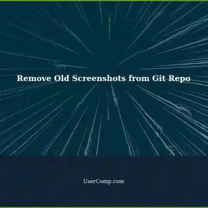 How to Remove Old Screenshots from a Git Repository