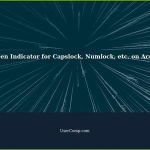 How to Remove the On-Screen Indicator for Capslock, Numlock, etc. on Acer Swift Edge 16