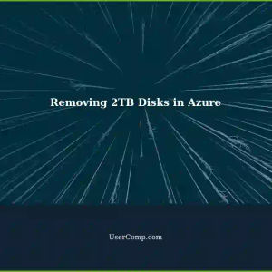 Removing 2TB Disks Merged as F Drive in Azure Portal