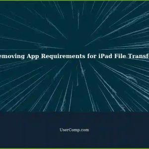 Removing Flash Drive App Requirements for iPad File Transfer