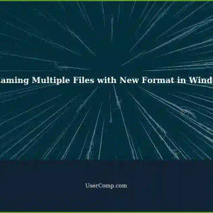 Can I Change the Format When Renaming Multiple Files in Windows 10/11 File Explorer?