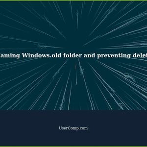Does renaming Windows.old folder prevent its deletion or no?