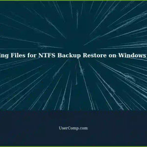 Restoring Original Backup on Windows NT Server with NTFS: Reorganizing Disorganized Files