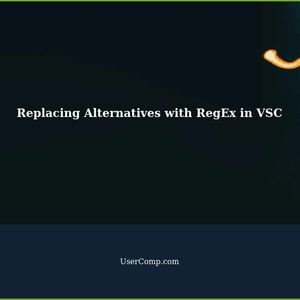 Replacing Alternatives with Regular Expressions in VSC