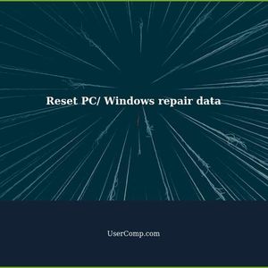 Where's data about reset PC/ windows repair actions in activity history?
