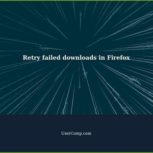 Firefox: Retry failed downloads automatically