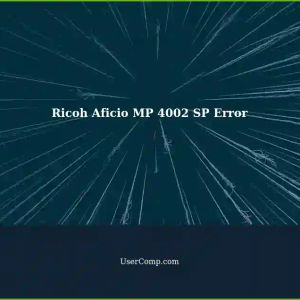 Resolving 'Following unit order. error (SC990-00)' on Ricoh Aficio MP 4002 SP