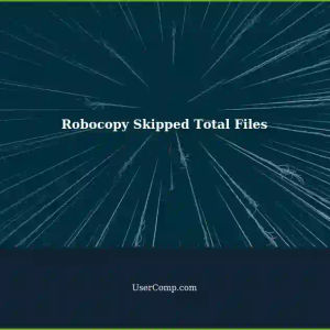Robocopy: 'Skipped Total Files?', Weird Output During Directory Copy