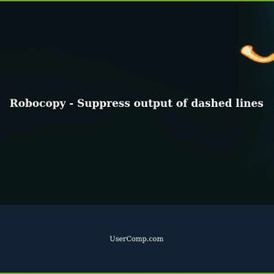Robocopy - Suppress output of dashed lines