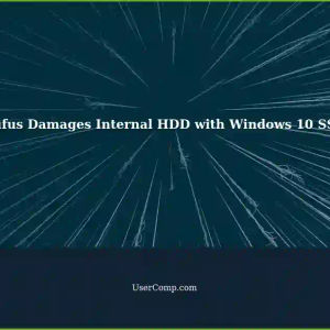 Rufus Damages Internal HDD File System Using External Windows 10 Bootable SSD