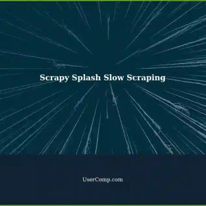 Speeding Up Scrapy Splash for Single Page Scraping