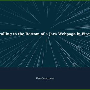 How to Scroll to the Bottom of a Finite Java Webpage in Firefox