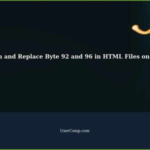 How to Search and Replace Byte 92 and 96 in HTML Files on Linux