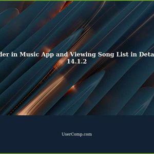 How to Set a Specific Folder in Music App and View Song List in Detail Format on macOS 14.1.2