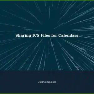 Sharing Calendar.ics Files on Tech Support Sites