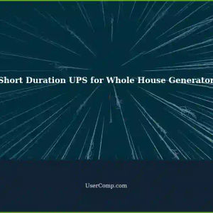 Short Duration UPS for Whole House Generator: A Tech Support Question