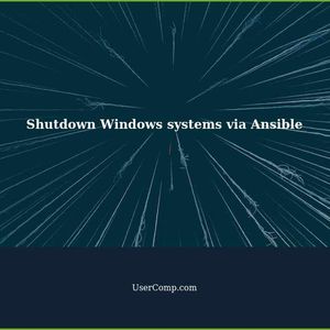 How to correctly shutdown Windows systems via Ansible