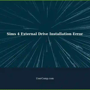 Sims 4: Incorrect Command Syntax on External Drive Installation