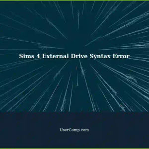 Syntax Command Not Correct: Sims 4 External Drive