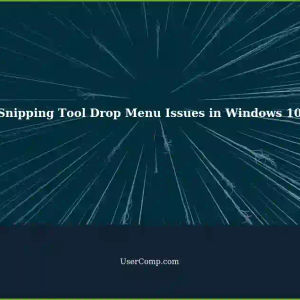 Issues Using Snipping Tool with Max Delay Set: Drop Menu Items in Windows 10