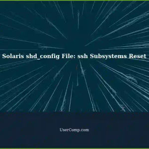 Solaris shd_config File: Reset, Restart ssh-d Prevents Subsystems