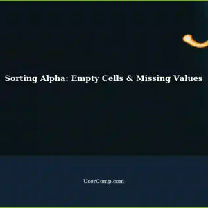 Alpha-Sorting Multiple Rows: Handling Empty Cells and Missing Values