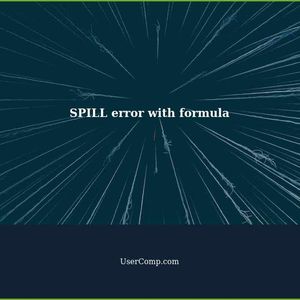 Why am I getting a SPILL error with this formula?