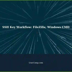 SSH Key Workflow: Using SSH Keys with FileZilla, Windows CMD instead of PuTTY