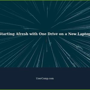 How to Start Afresh with One Drive on a New Laptop using the Same live.com Account