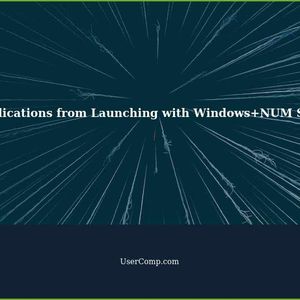 How to Stop Applications from Launching with Windows+NUM Shortcuts