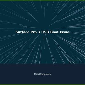 Surface Pro 3 Suddenly Will Not Boot from USB