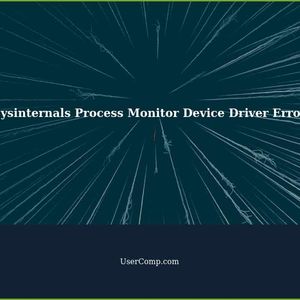 Sysinternals Process Monitor Device Driver: Procedure Could Not Be Found