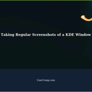 How to Take a Screenshot of a Specific KDE Window at Regular Intervals