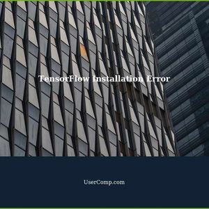 Troubleshooting TensorFlow Installation: No Matching Distribution Found