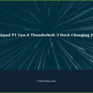 Thinkpad P1 Gen 6: Sudden Thunderbolt 3 Dock USB-C Charging Stopped Working