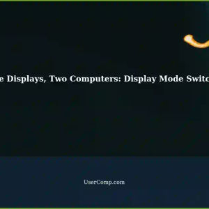 Switching Display Modes Across Three Displays on Two Computers