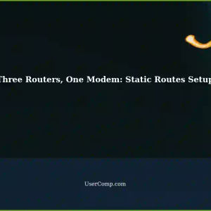Configuring Static Routes for Three Routers Connected to One Modem