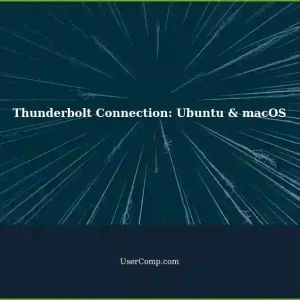 Connecting Two Laptops: Ubuntu 22.04 and macOS 14.5 via Thunderbolt